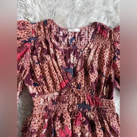Ulla Johnson Oni Silk Mini Dress in Garden Rose Floral Ruffled Size 10 - Picture 6 of 16